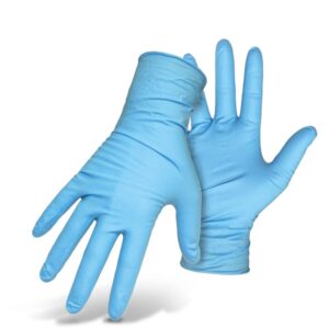 guantes azules